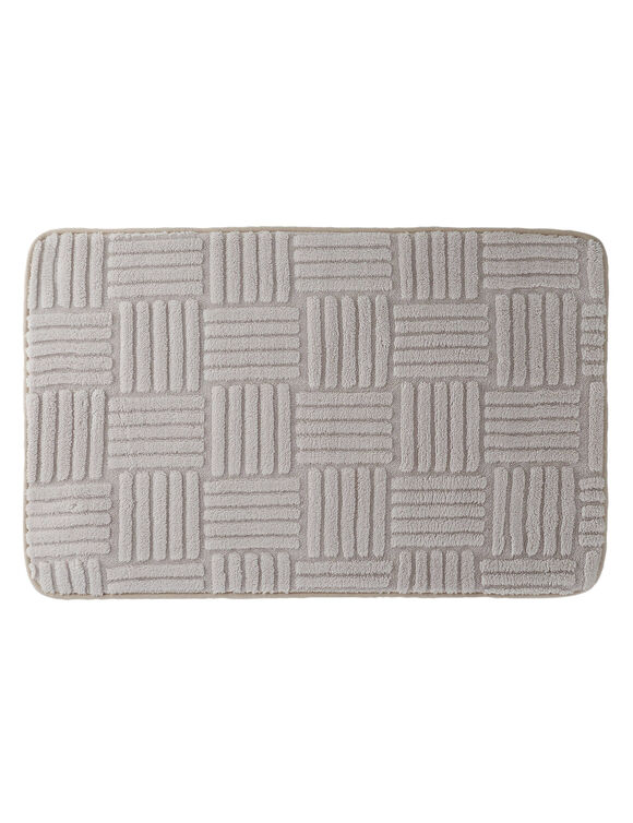 Tapis de bain effet damier (taupe) Tapis de bain effet damier (taupe)